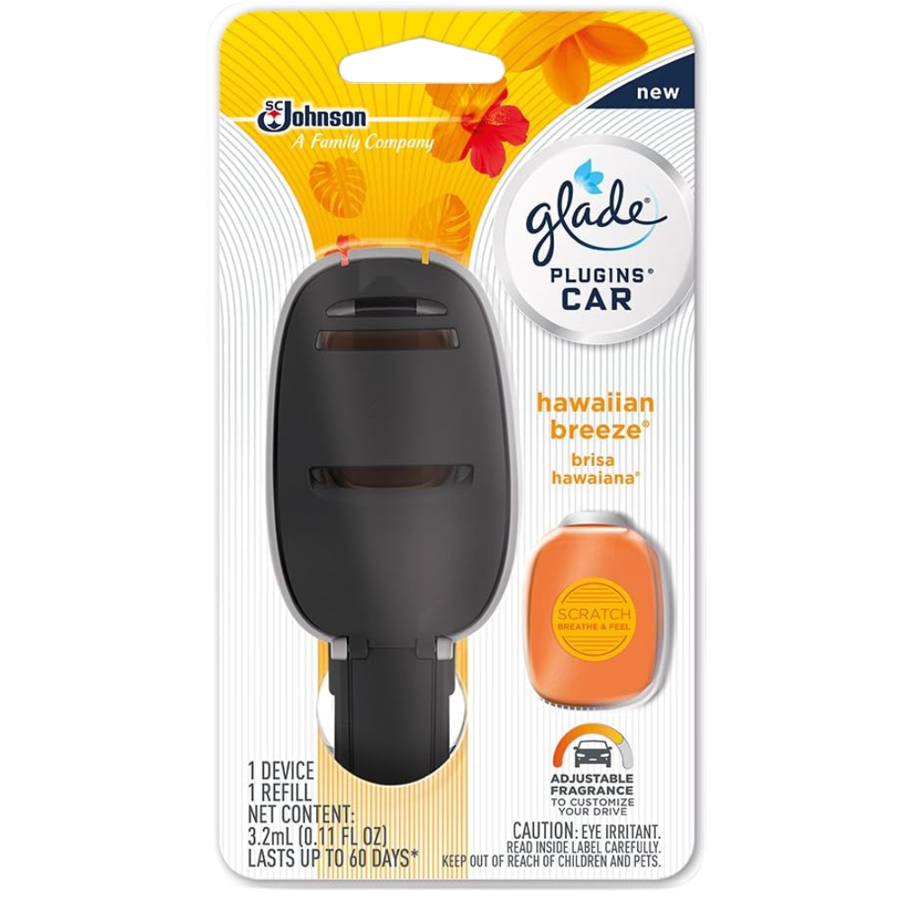 Glade PlugIns Car Air Freshener - Hawaiian Breeze