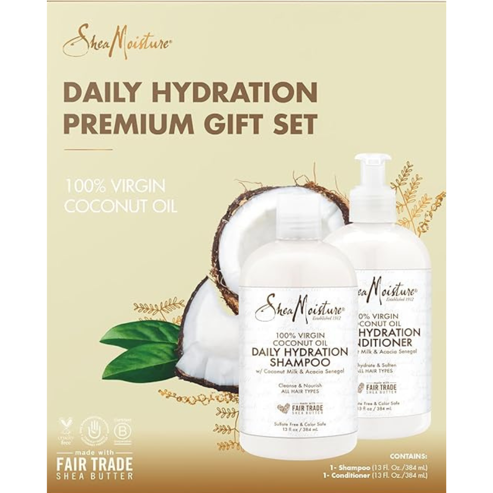 Shea Moisture 100% Virgin Coconut Oil Daily Hydration Shampoo & Conditioner