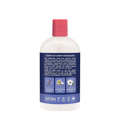 SheaMoisture Silicone Free Shampoo for Dry Hair Sugarcane Extract and Meadowfoam Paraben Free Shampoo 13 oz