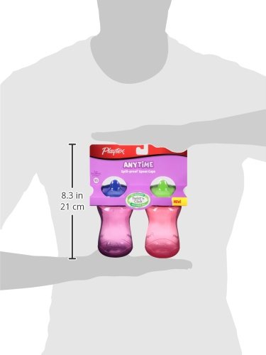 Playtex Sipsters Stage 2 Spill-Proof, Leak-Proof, Break-Proof Spout Sippy Cups - 9 Ounce - 2 Count (Color May Vary) Visit the Playtex Baby Store