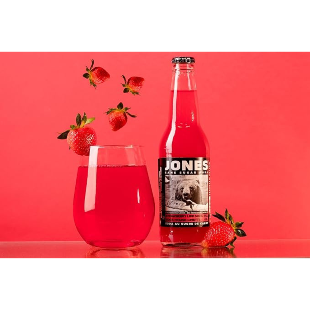Jones Soda Strawberry Lime Flavour - 12 pack