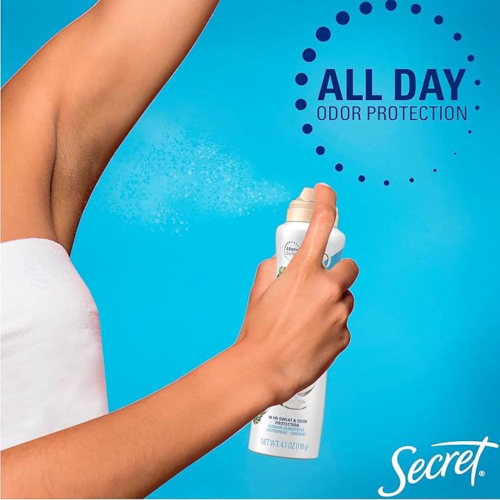 Secret Dry Spray Deodorant, Coconut and Argan Oil