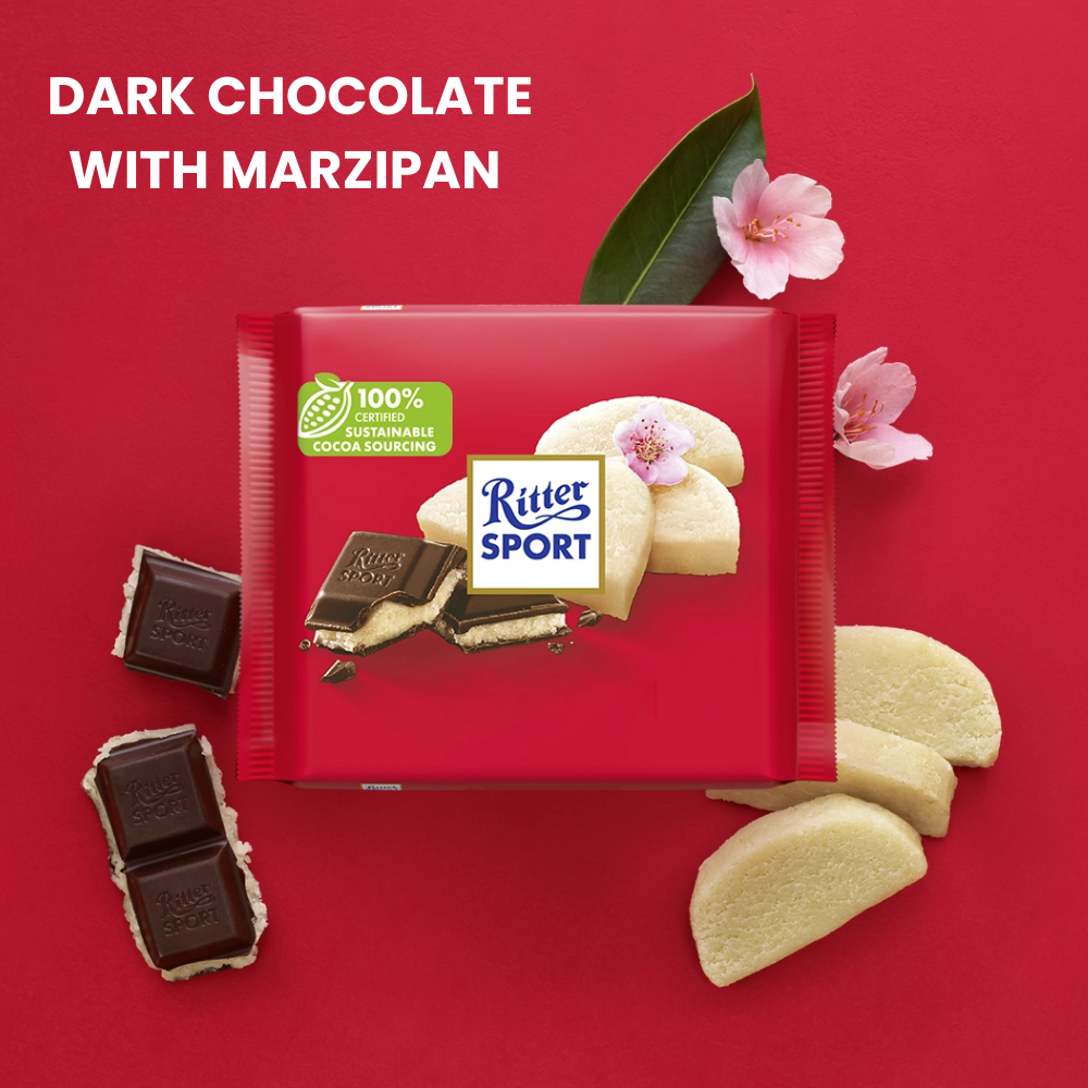Ritter Sport Dark Chocolate with Marzipan (1pc)