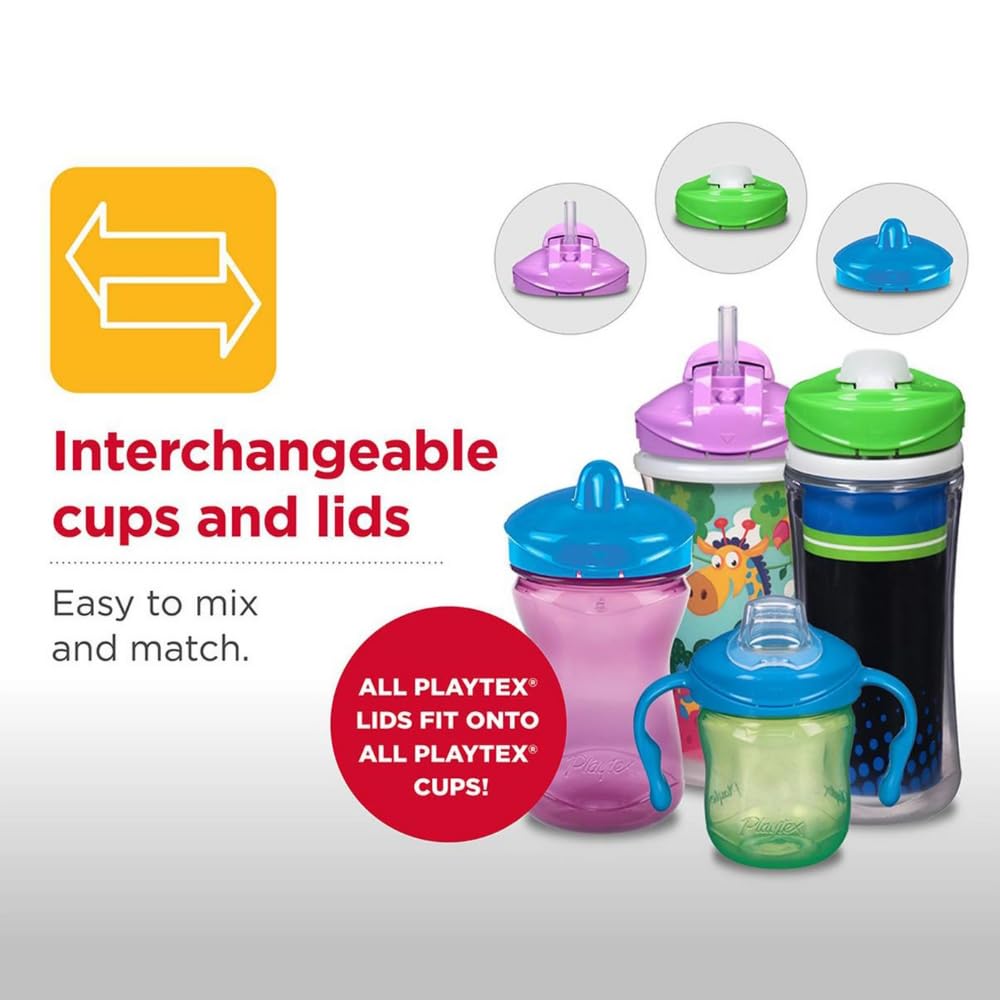 Playtex Sipsters Stage 2 Spill-Proof, Leak-Proof, Break-Proof Spout Sippy Cups - 9 Ounce - 2 Count (Color May Vary) Visit the Playtex Baby Store