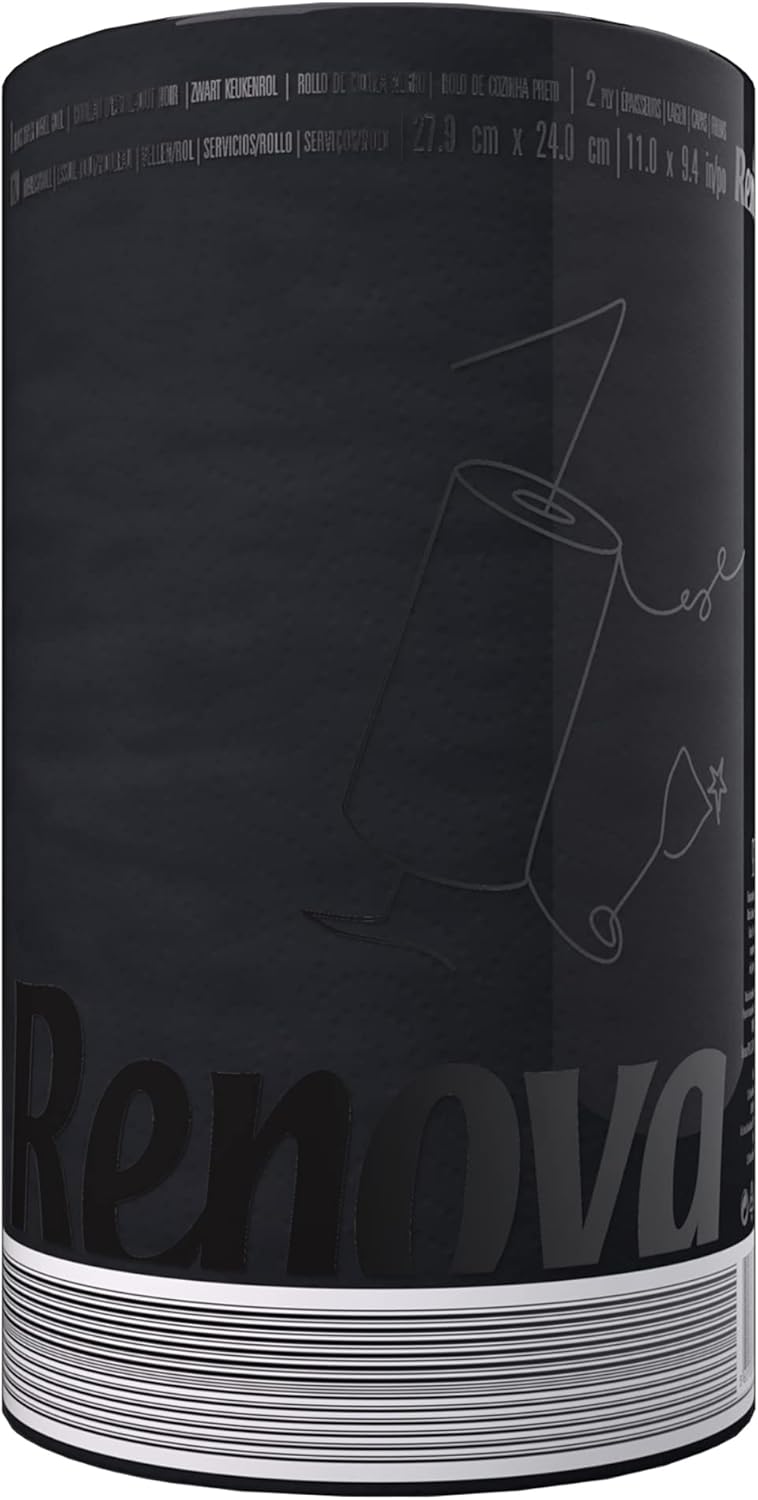Renova Black 2-Ply Kitchen Tissue Paper Towel