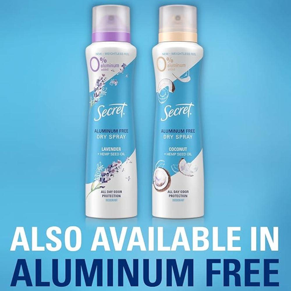 Secret Dry Spray Deodorant, Waterlily and Argan Oil