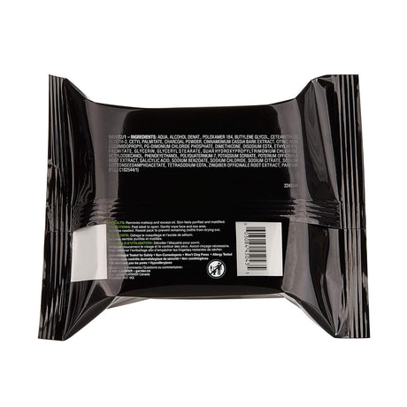 Garnier SkinActive Clean+ Charcoal Oil-Free Makeup Remover Wipes - Pack of 25 for Effortless Cleansing and Refreshed Skin