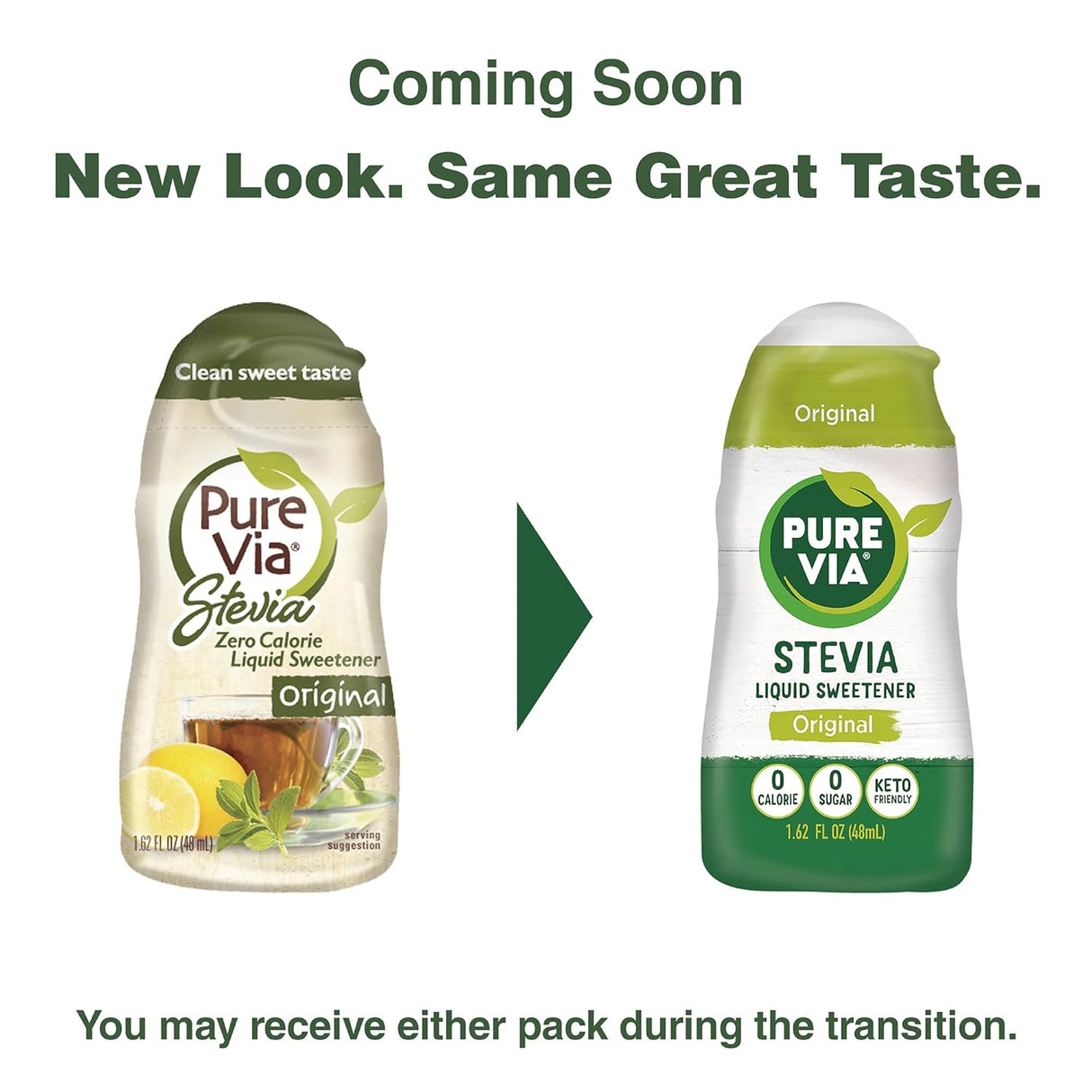 Pure Via Stevia Liquid, Stevia Drops, Liquid Stevia, No Erythritol, Sugar Substitute, 1.62 Fl Oz