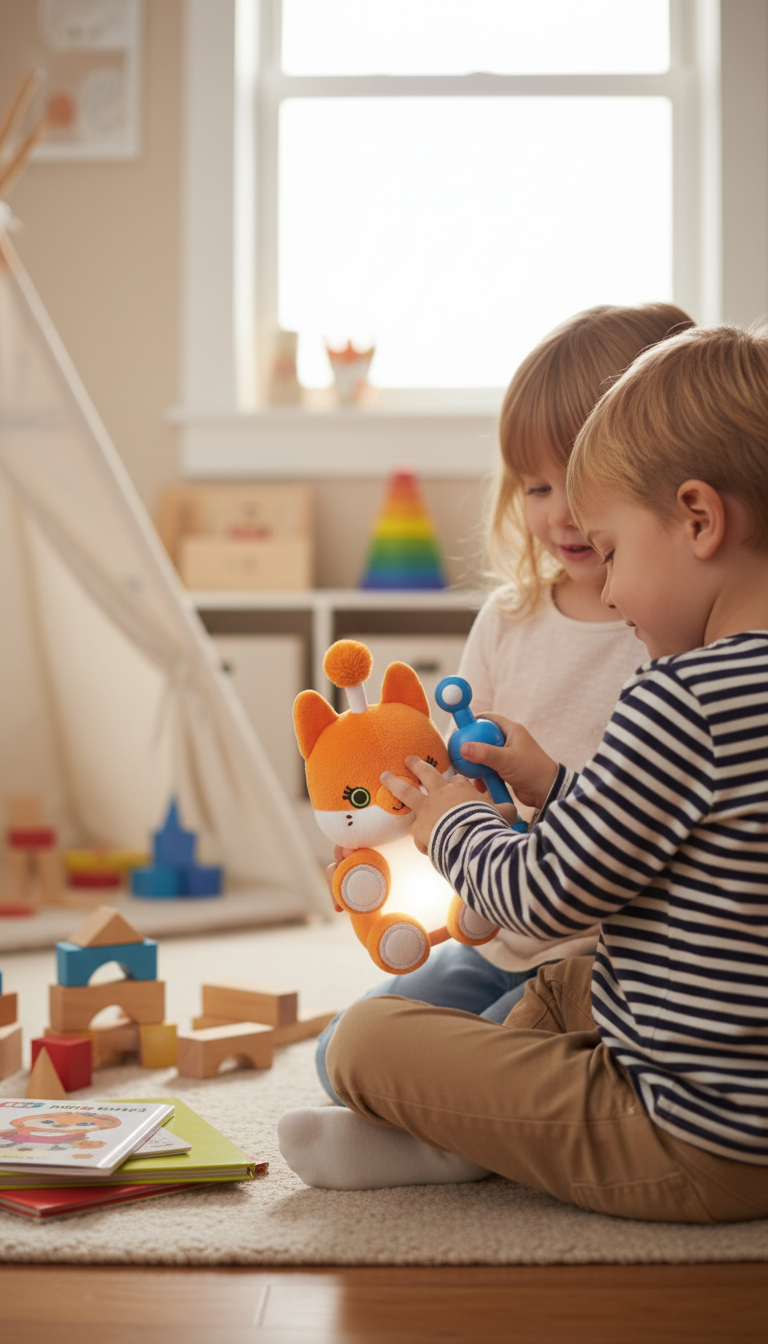 Fuzzible Friends Cubby the Fox – Alexa Connected Plush Light Up Toy