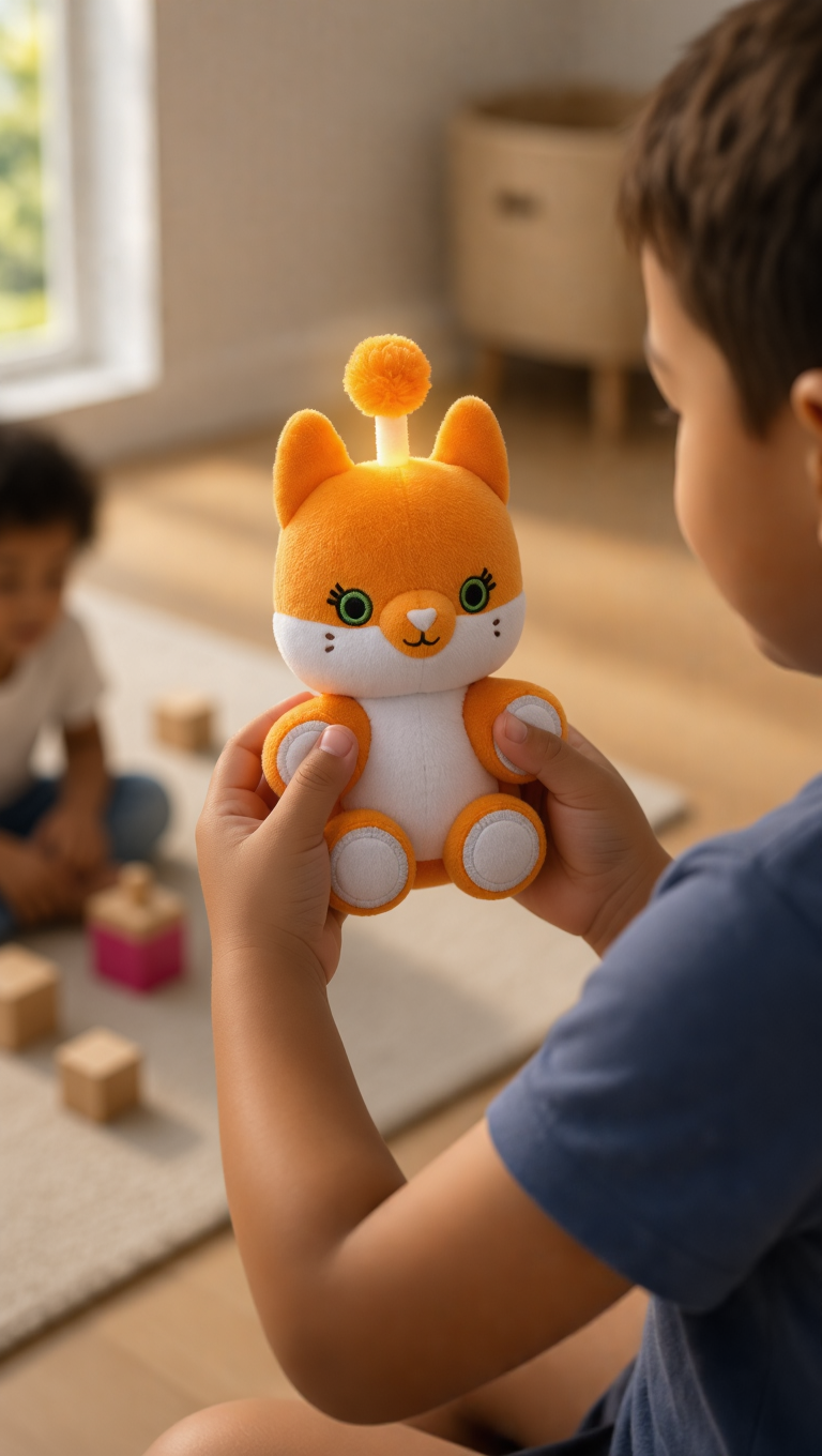 Fuzzible Friends Cubby the Fox – Alexa Connected Plush Light Up Toy