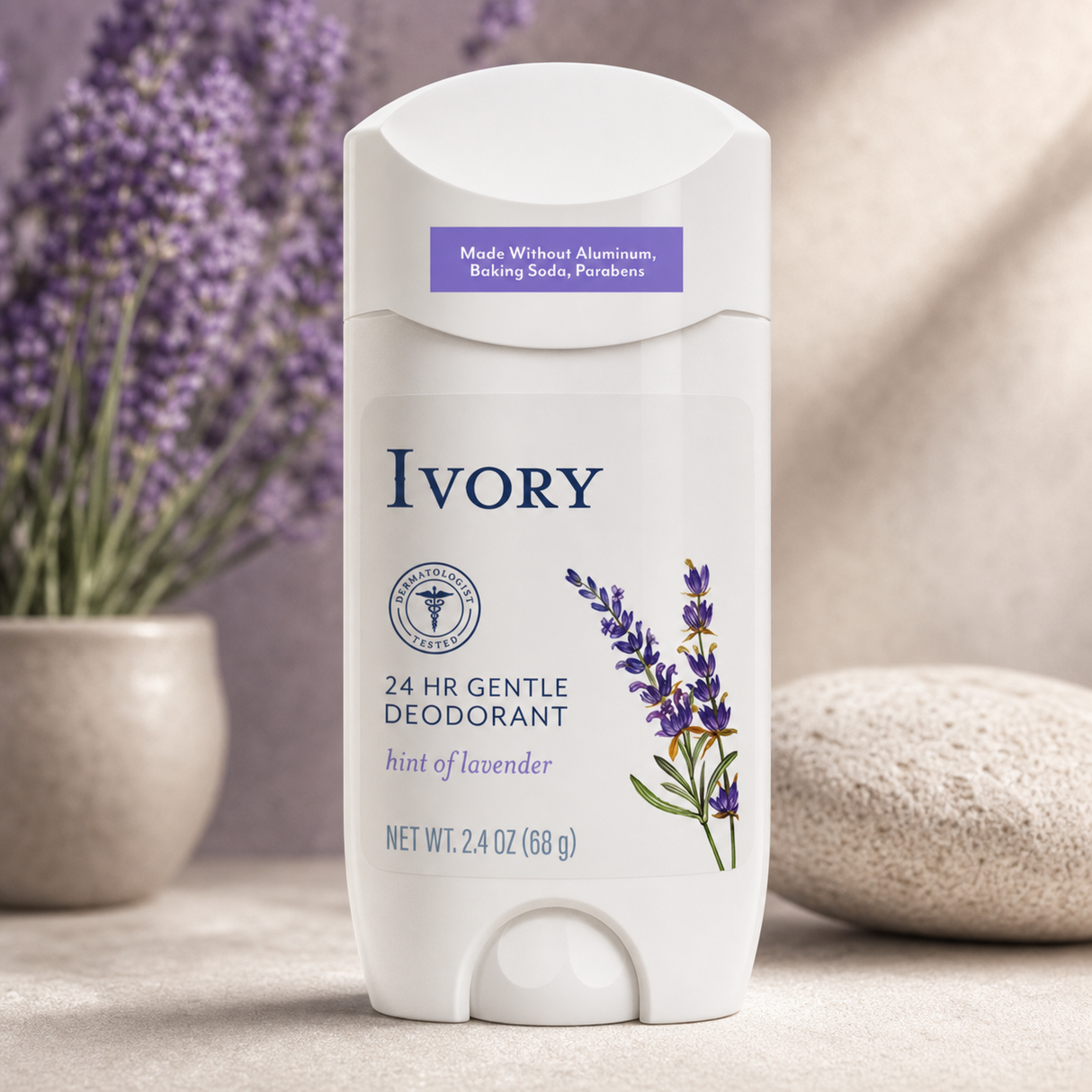 Ivory Gentle Deodorant Hint of Lavender 68g (2.4 oz)