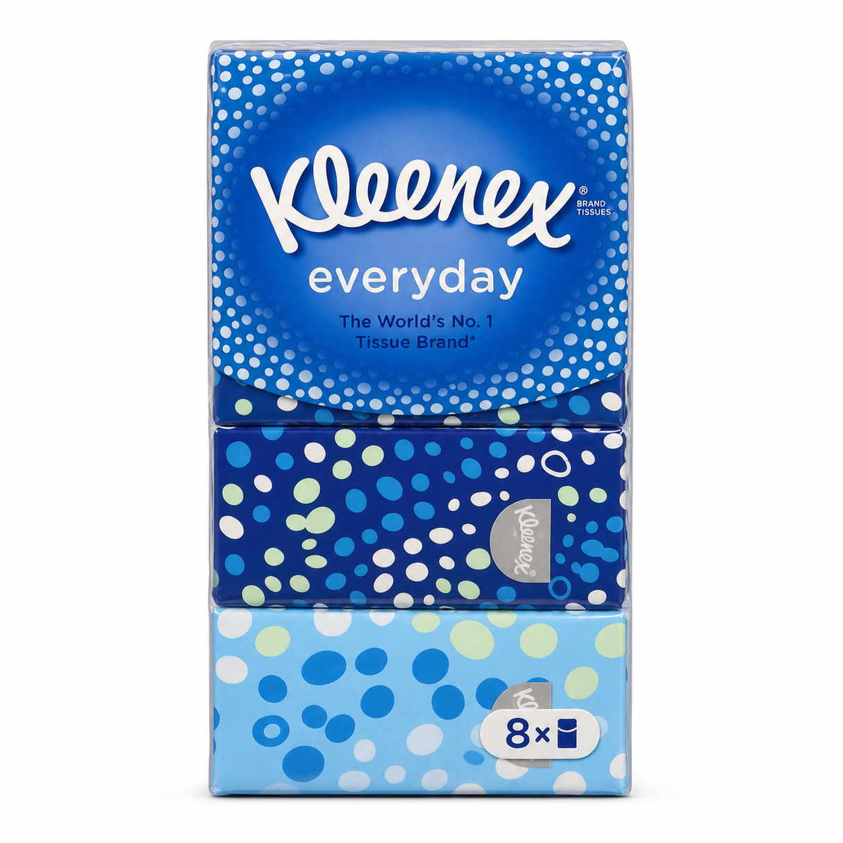 Kleenex Everyday Facial Tissues, 8 x Pocket Packs