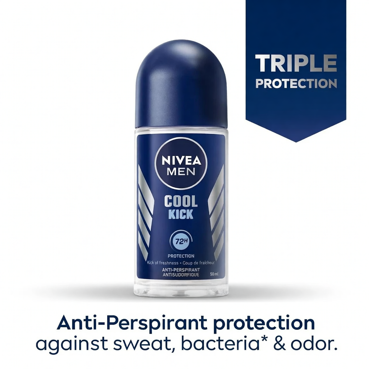 NIVEA Men Cool Kick 72H Desodorante Roll-On 50ml