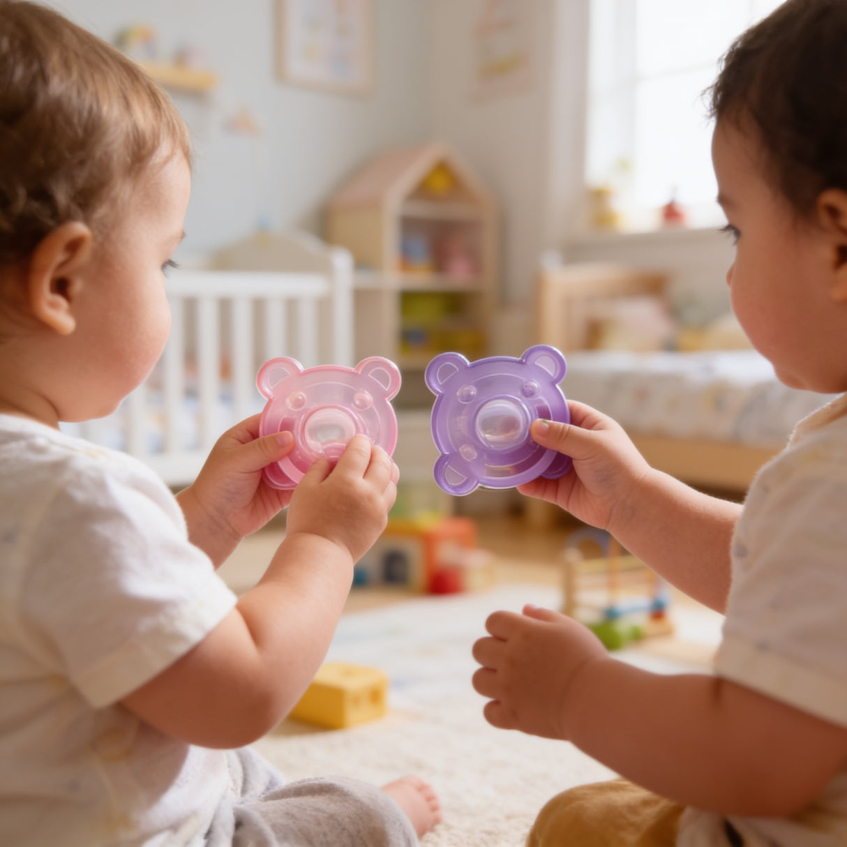 Philips Avent Soothie Shapes Pacifier – 2 Pack (Pink/Purple Bear Shape)