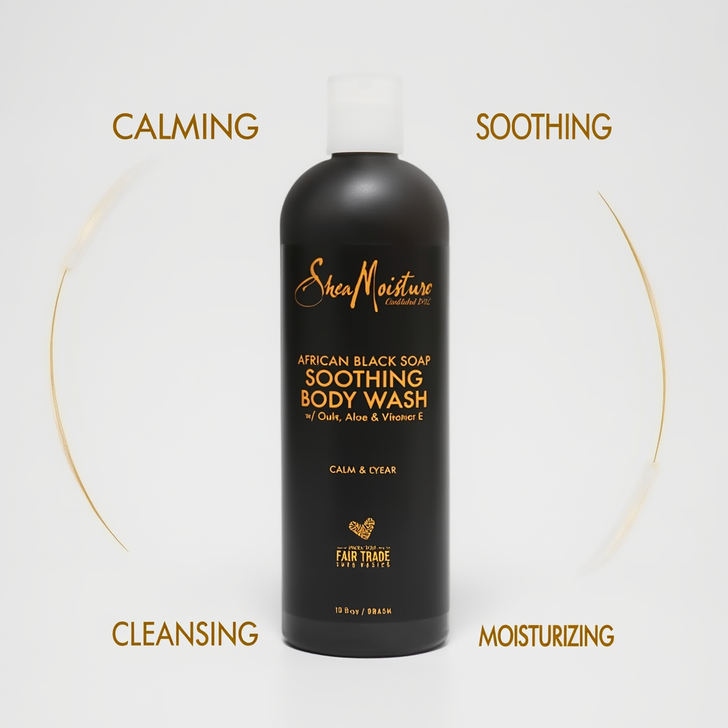 Shea Moisture African Black Soap Soothing Body Wash 384ml