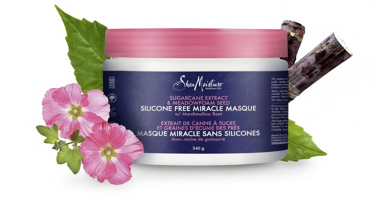 Shea Moisture Sugarcane Extract & Meadowfoam Seed Silicone-Free Miracle Masque 340g