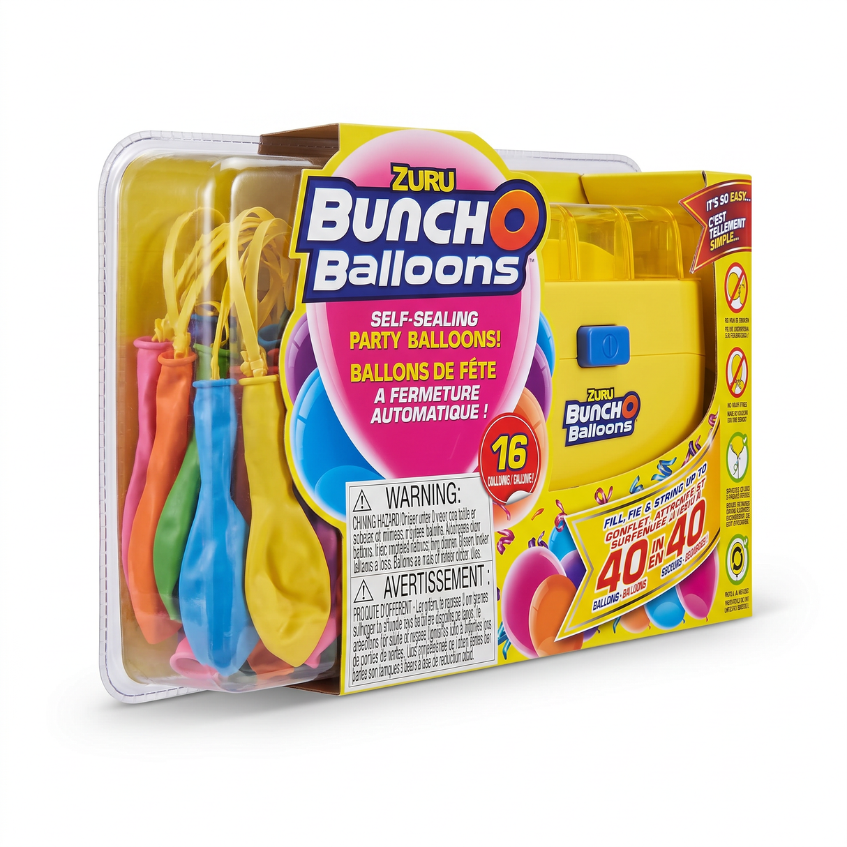 ZURU Bunch O Balloons Self Sealing Party Balloons Electric Pump Starter Pack – 16 Balloons