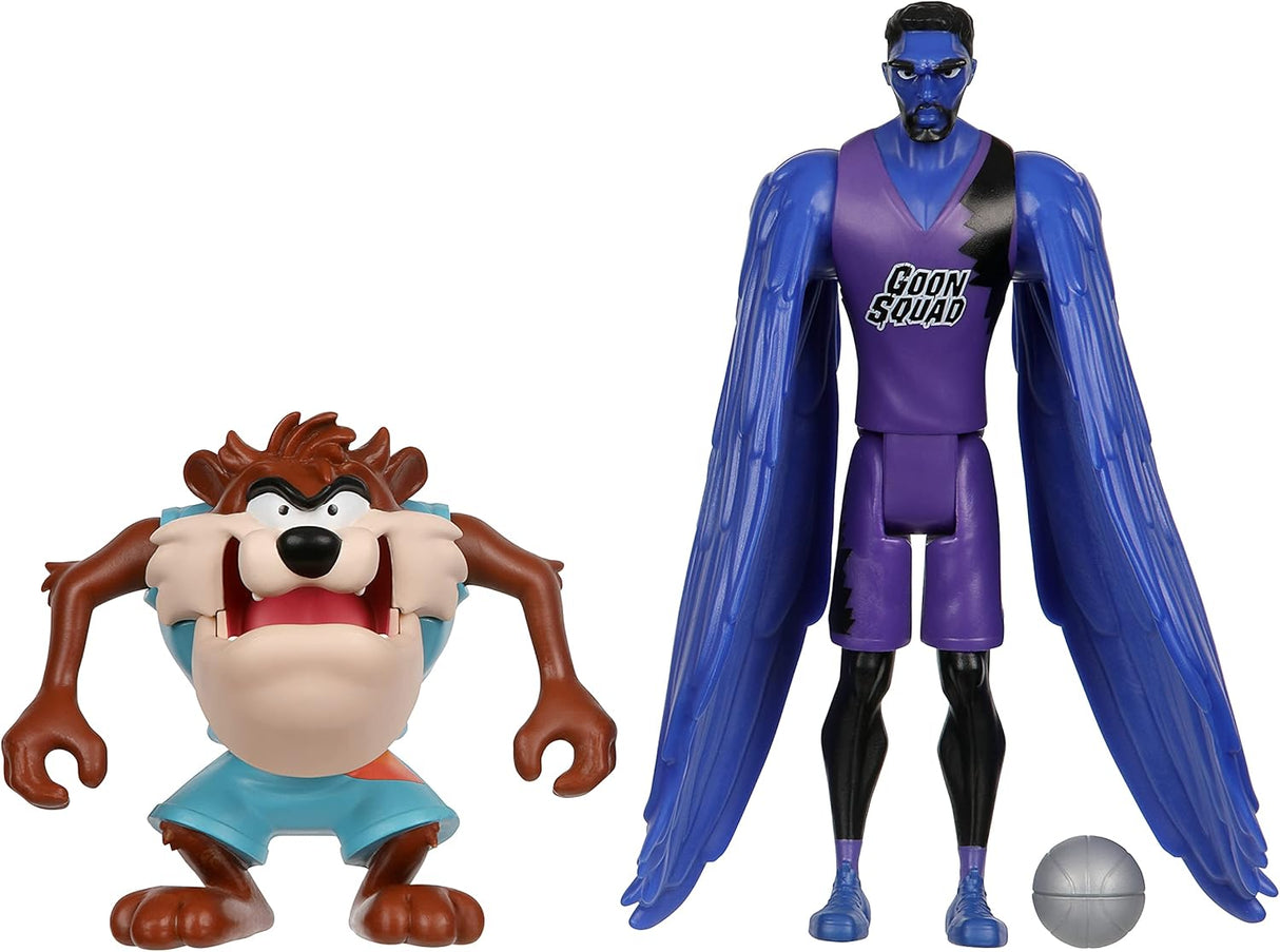 Moose Toys Space Jam: A New Legacy - 2 Pack - On Court Rivals - Tasmanian Devil & The Brow, Multicolor