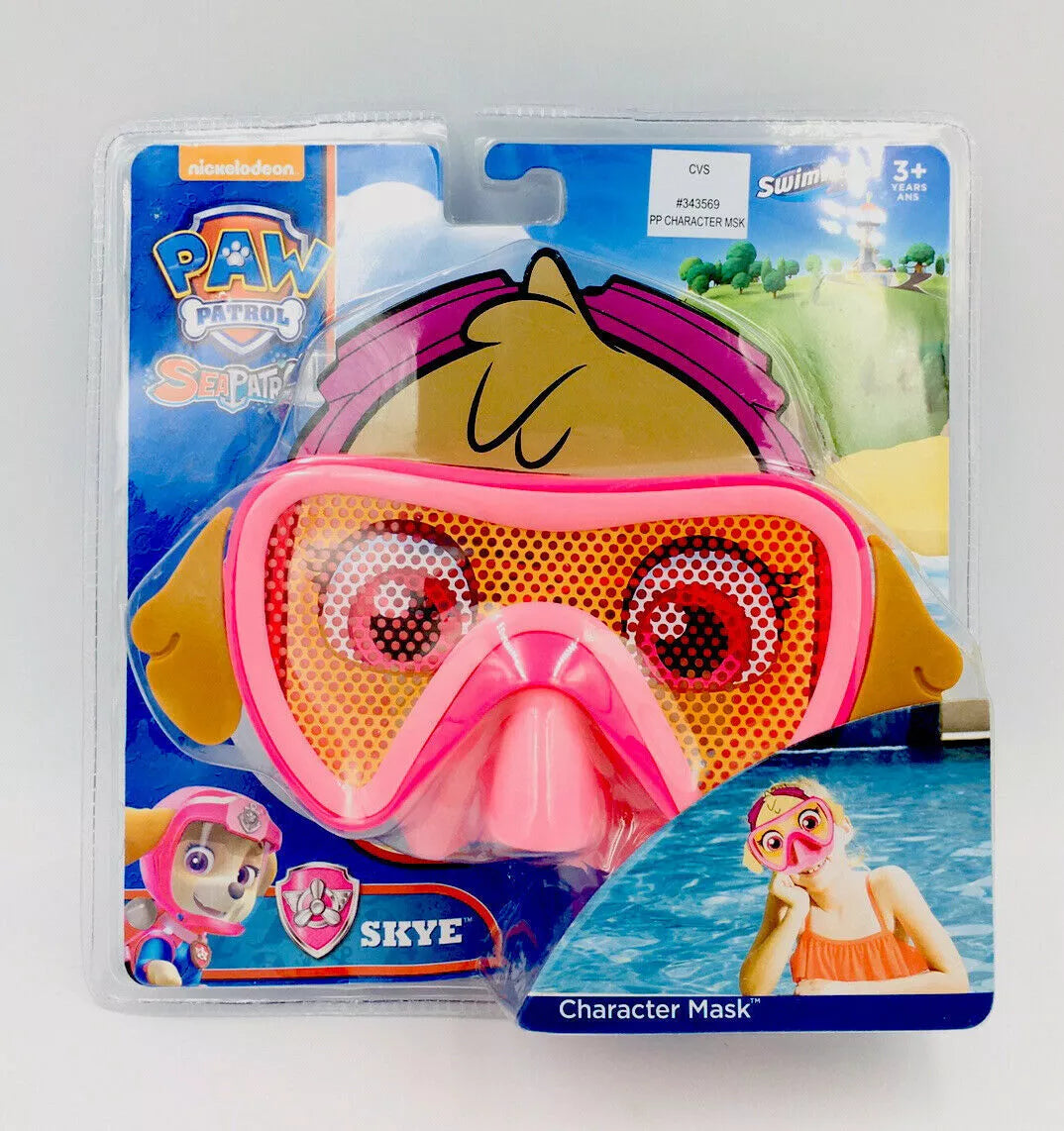 Paw Patrol SKYE Character Swim Mask Sea Patrol One Size Soft Ages 3+