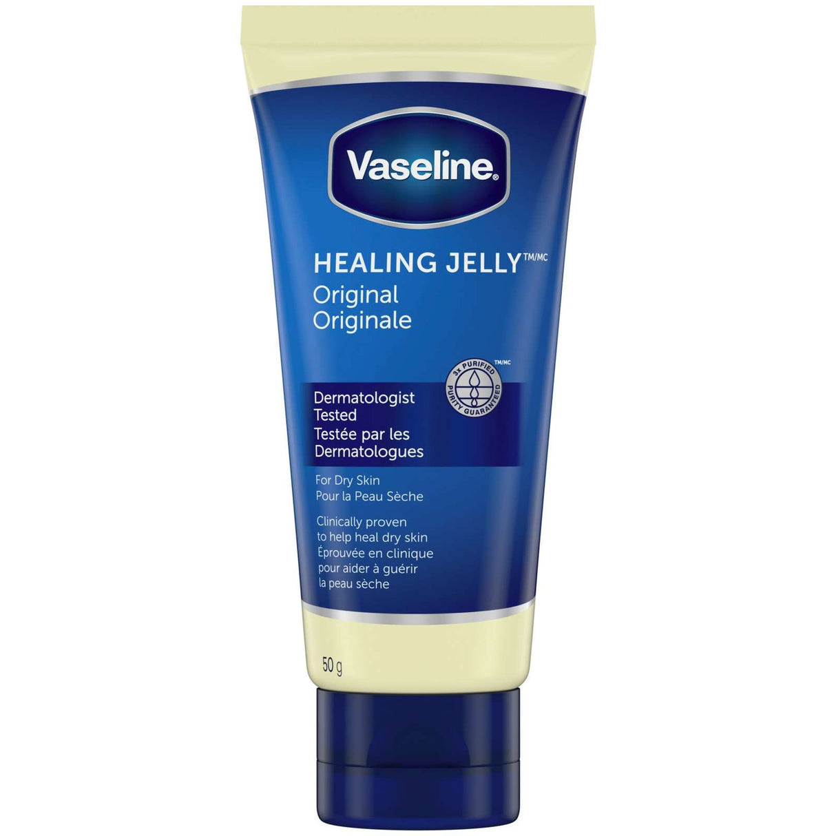 Vaseline Healing Jelly Petroleum Jelly for sensitive, dry skin Original hypoallergenic 50 g