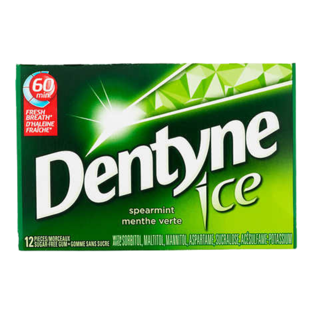 Dentyne Ice Spearmint Sugar-free Gum 12 packs of 12