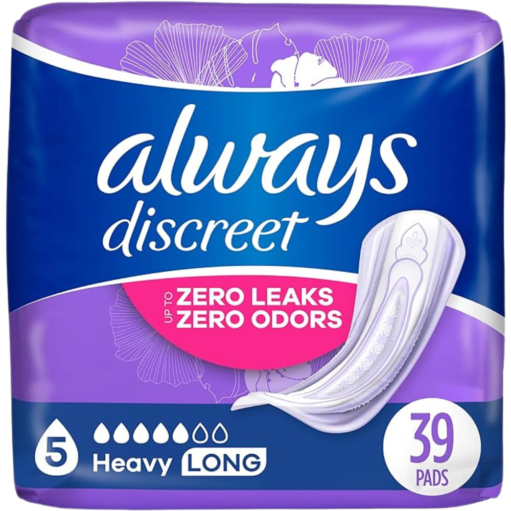 Always Discreet Adult Incontinence Heavy Postpartum Pads