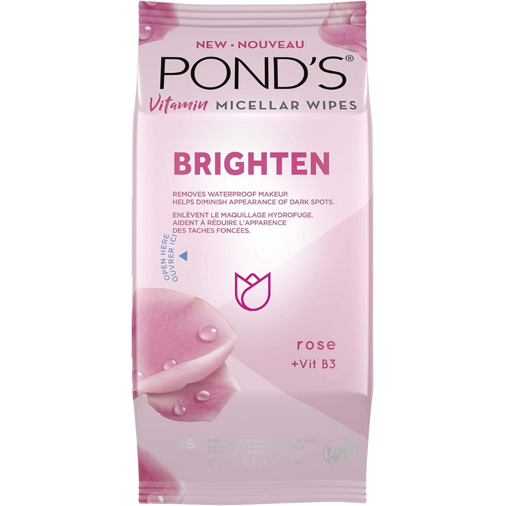 Pond's Face Ponds Brighten Facial Wipes 25 Count