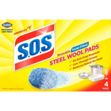 S.O.S. Steel Wool Soap Pads, 4 Count