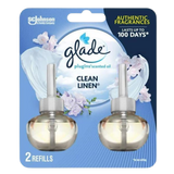 Glade Plugins® Air Freshener Oil Refill, Clean Linen, 2 Refills, Infused with Essential Oils, 2 Refills