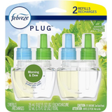 Febreze Plug in Air Freshener and Odor Fighter, Scented Oil Refill, Morning & Dew, 0.87 Fl Oz (Pack of 2)