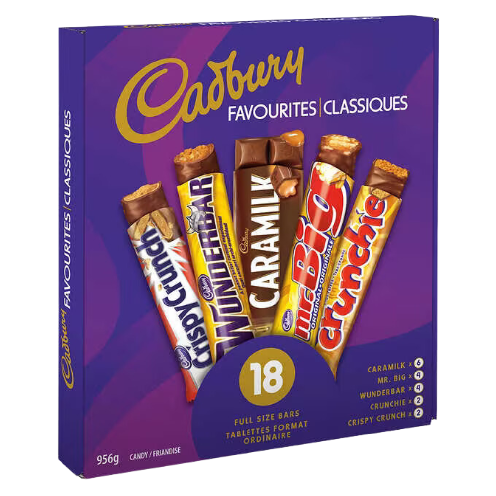 Cadbury Chocolate Bars Variety Pack Pack of 18