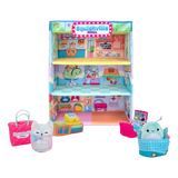 Squishville by Squishmallows SQM0158 Mall-Two 2” Mini-Squishmallow Plush Characters, Themed Play Scene, Plus 4 Accessories Bag, Shopping Cart, Cash Register, Arcade Machine, Multi, 2 inches