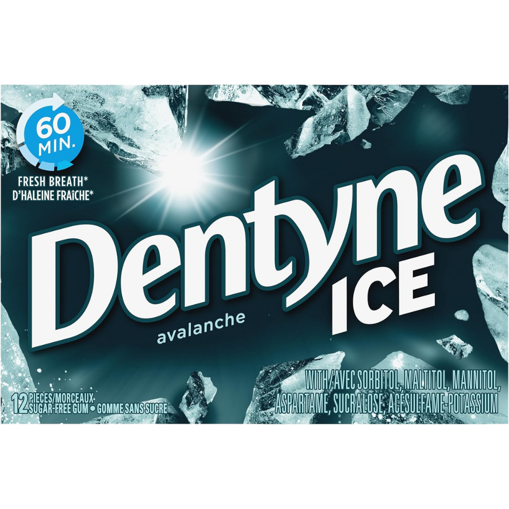 Dentyne Ice Avalanche Sugar-free Gum 12 packs of 12