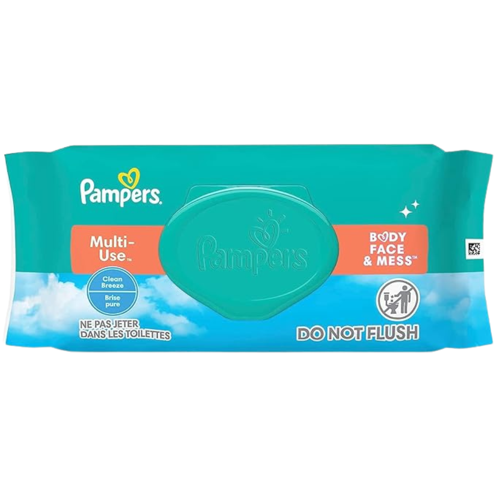 Pampers Baby Wipes Multi-Use Clean Breeze 1X Pop-Top Packs 56 Count