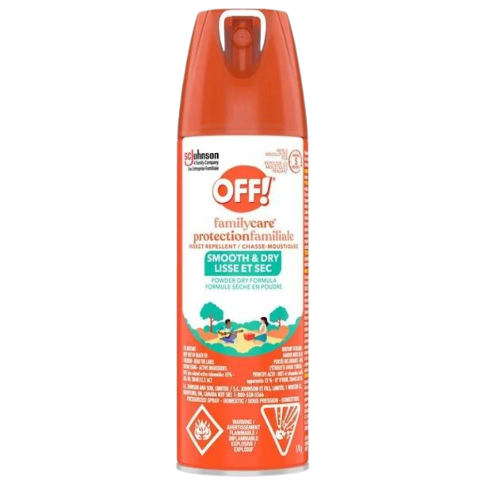 OFF! FamilyCare Insect Repellent with Power Dry Formula, Bug Spray for up to 5 Hours of Protection, 170g, 170 g