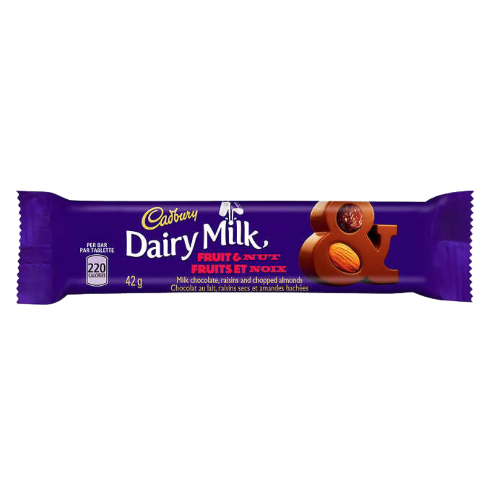 Cadbury Dairy Milk Fruit and Nut Chocolate Bars 24 × 42 g