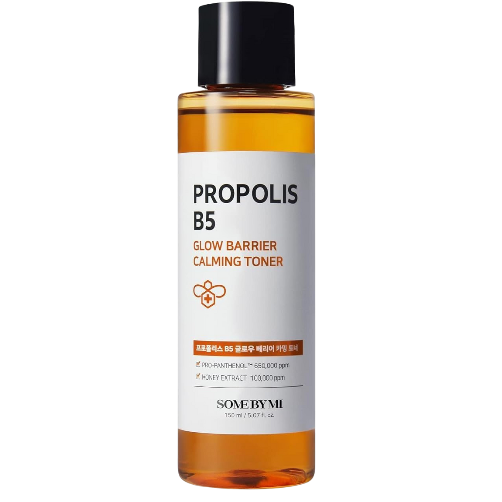 SOME BY MI Propolis B5 Glow Barrier Calming Toner - 5.07Oz, 150ml - Made from Propolis and Panthenol for Glass Skin - Skin Brightening and Calming Effect - Pore and Sebum Care - Korean Skin Care