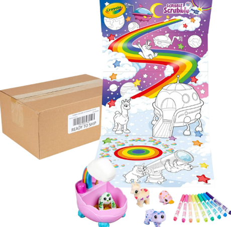 Crayola Scribble Scrubbie Peculiar Pets Rainbow Tub Set, Kids Pet Care Toy, Toddler Toys for Girls & Boys, Gifts, Ages 3+