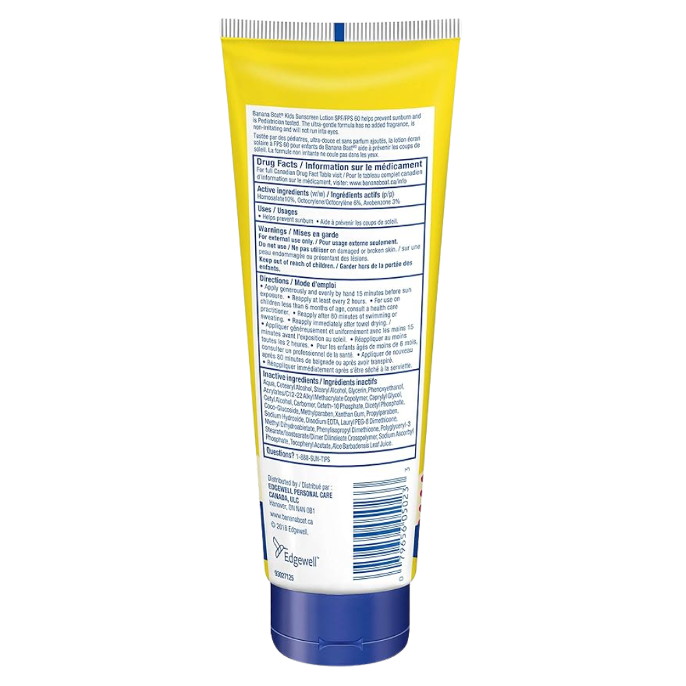 Banana Boat Kids tear free,SPF 60 Sunscreen Lotion 8 oz / 240 ml