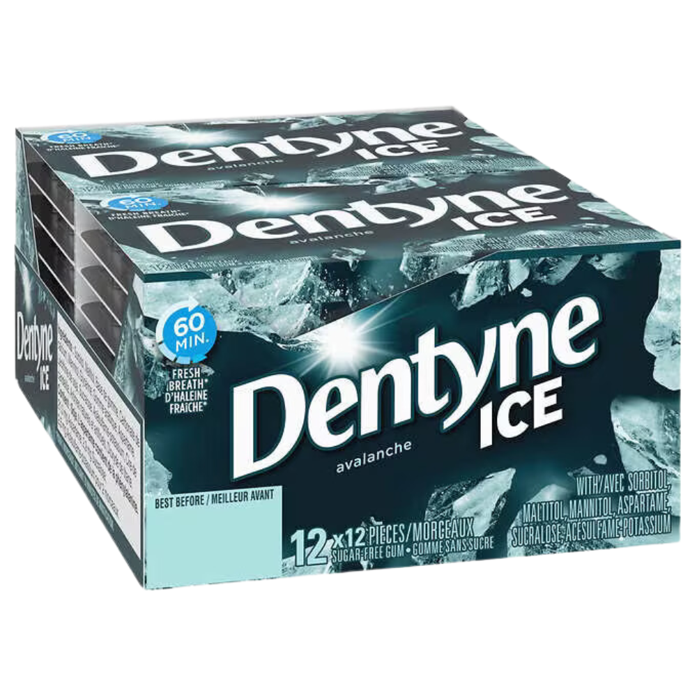 Dentyne Ice Avalanche Sugar-free Gum 12 packs of 12