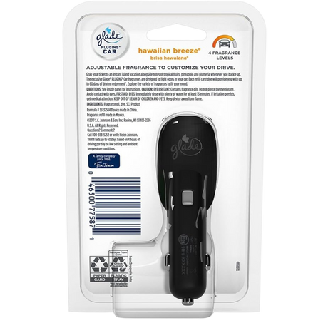 Glade PlugIns Car Air Freshener - Hawaiian Breeze