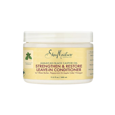 SheaMoisture 100% Pure Jamaican Black Castor Oil Leave In Conditioner For Damaged Hair and To Soften Detangle Hair 11.5oz