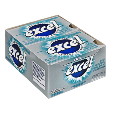 Excel Sugar-free Polar Ice Gum 12 packs of 12
