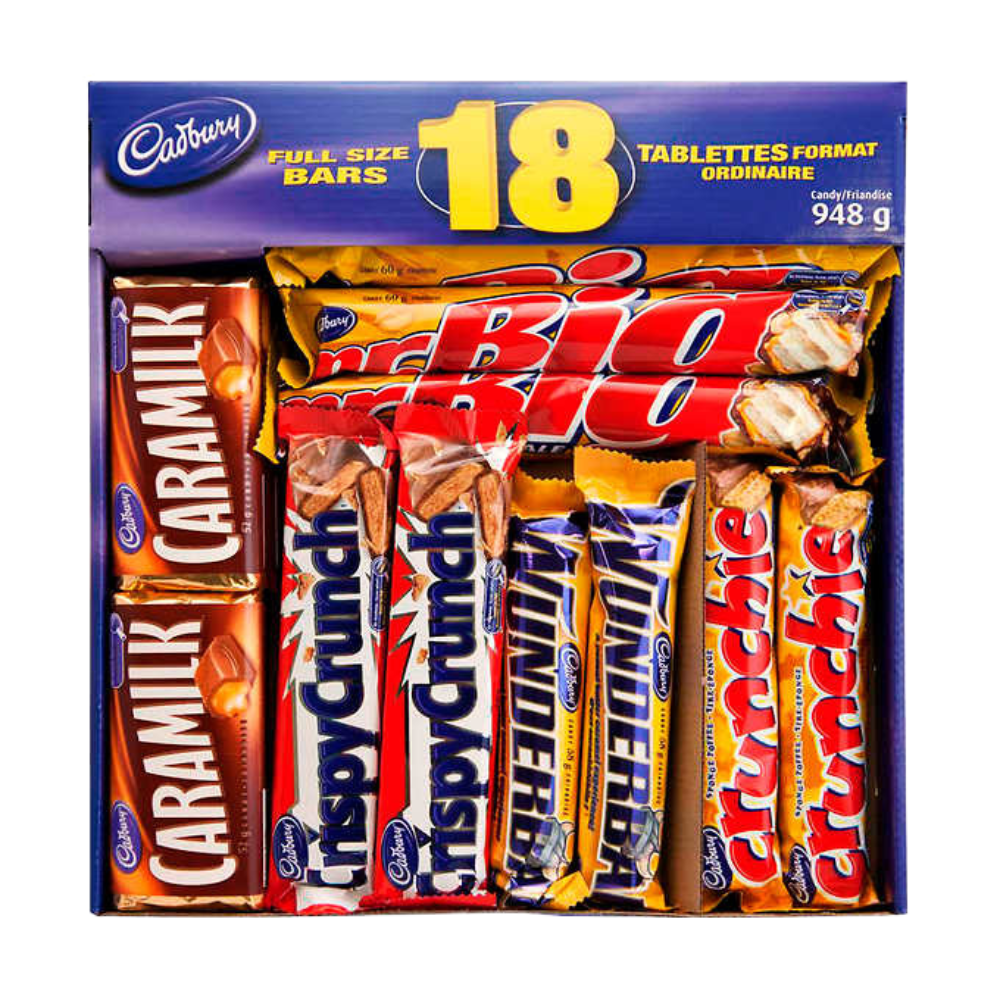 Cadbury Chocolate Bars Variety Pack Pack of 18