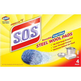 S.O.S. Steel Wool Soap Pads, 4 Count