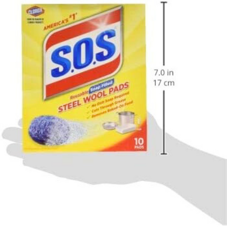 S.O.S Steel Wool Soap Pads (Pack of 6)