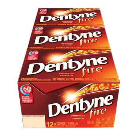 Dentyne Fire Sugar-free Cinnamon Gum 12 packs of 12