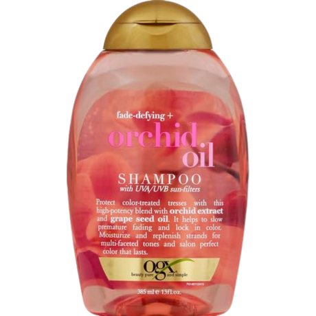 OGX Fade-Defying Orchid Oil Shampoo with UVA/UVB Sun Filters, 13 Ounces