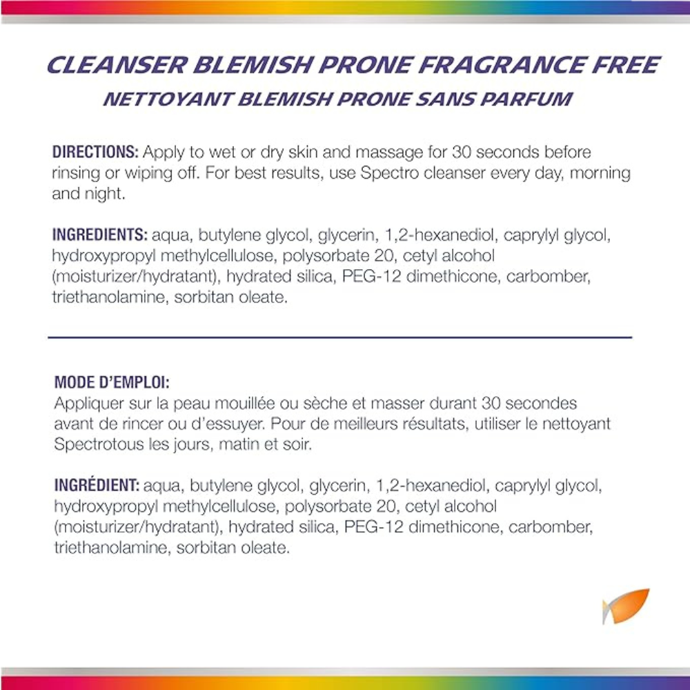 Spectro Jel Cleanser Fragrance Free 200ml