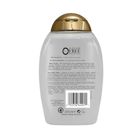 OGX Purifying + Charcoal Detox Conditioner for Buildup Removal and Light Nourishment, No Sulfates, 13 fl oz